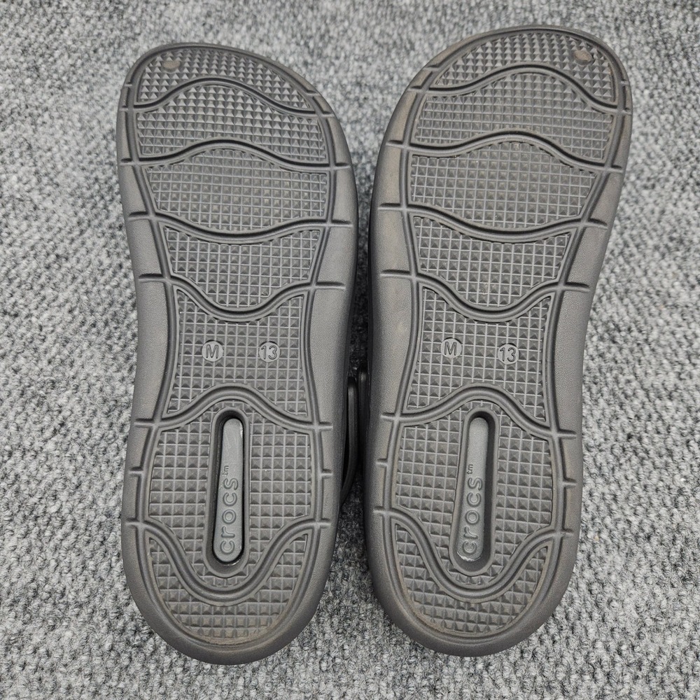 Crocs (Men's 13) Black Clogs LiteRide Slip On Comfort Breathable Water Shoes - Picture 8 of 9